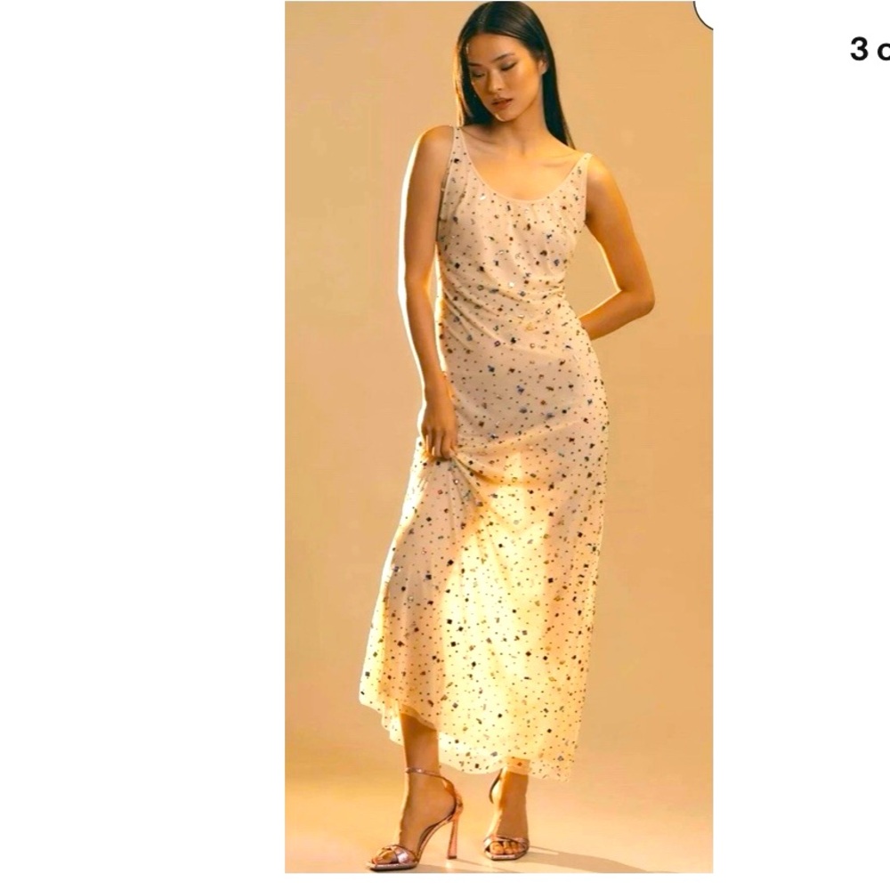 Anthropology NWT Elegant unique bejeweled Dress